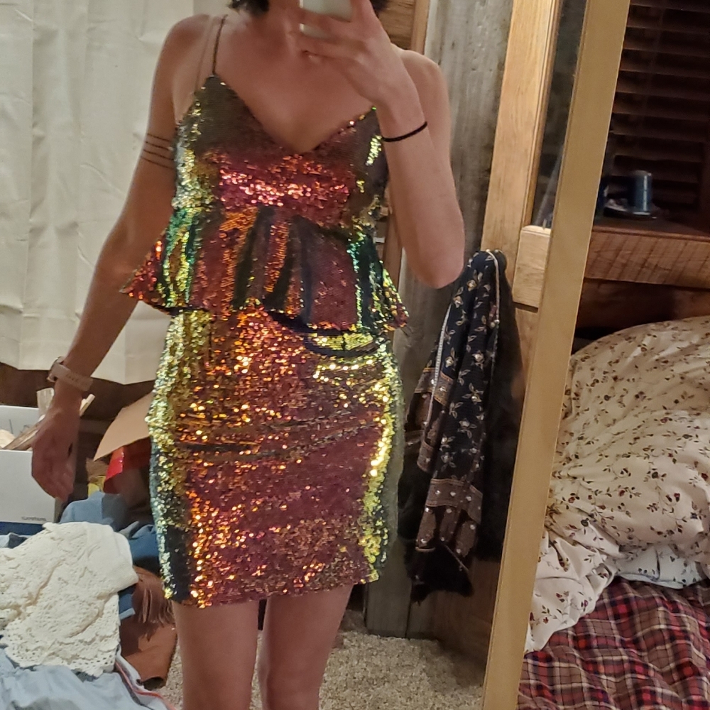 Sultry sequin party dress